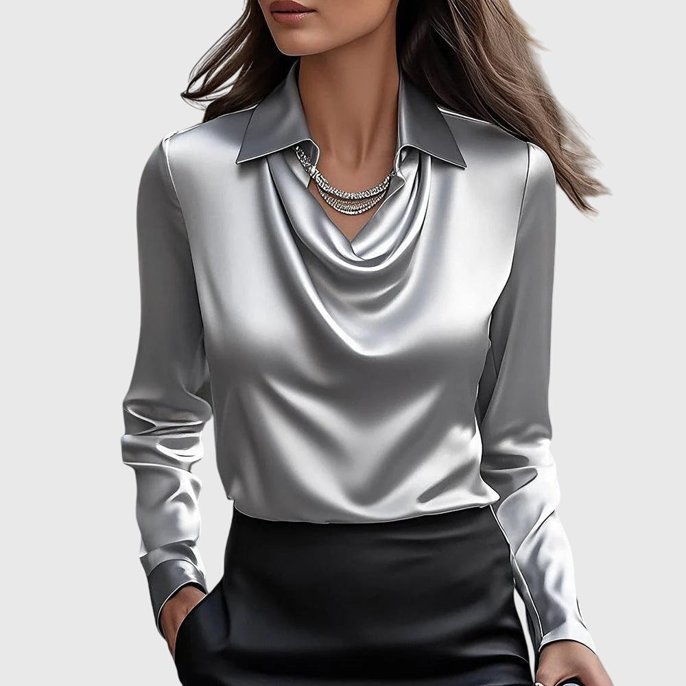 Nancy | Elegant Satin Blouse