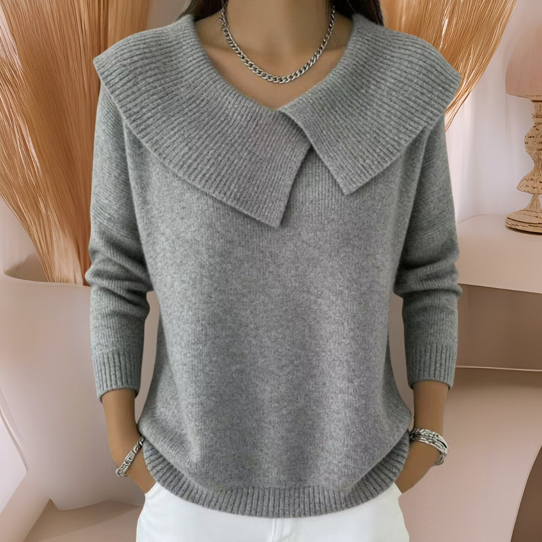 Denise | Knit Sweater with Soft Collar