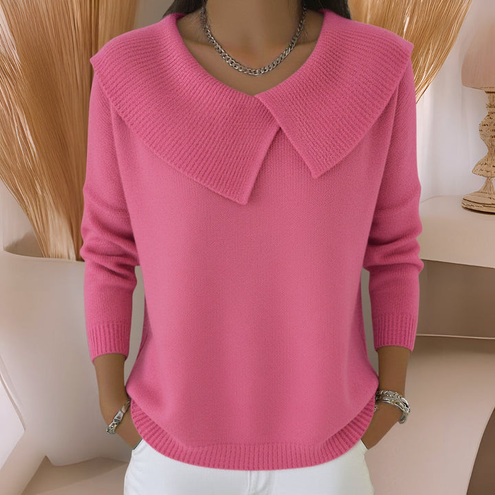 Denise | Knit Sweater with Soft Collar