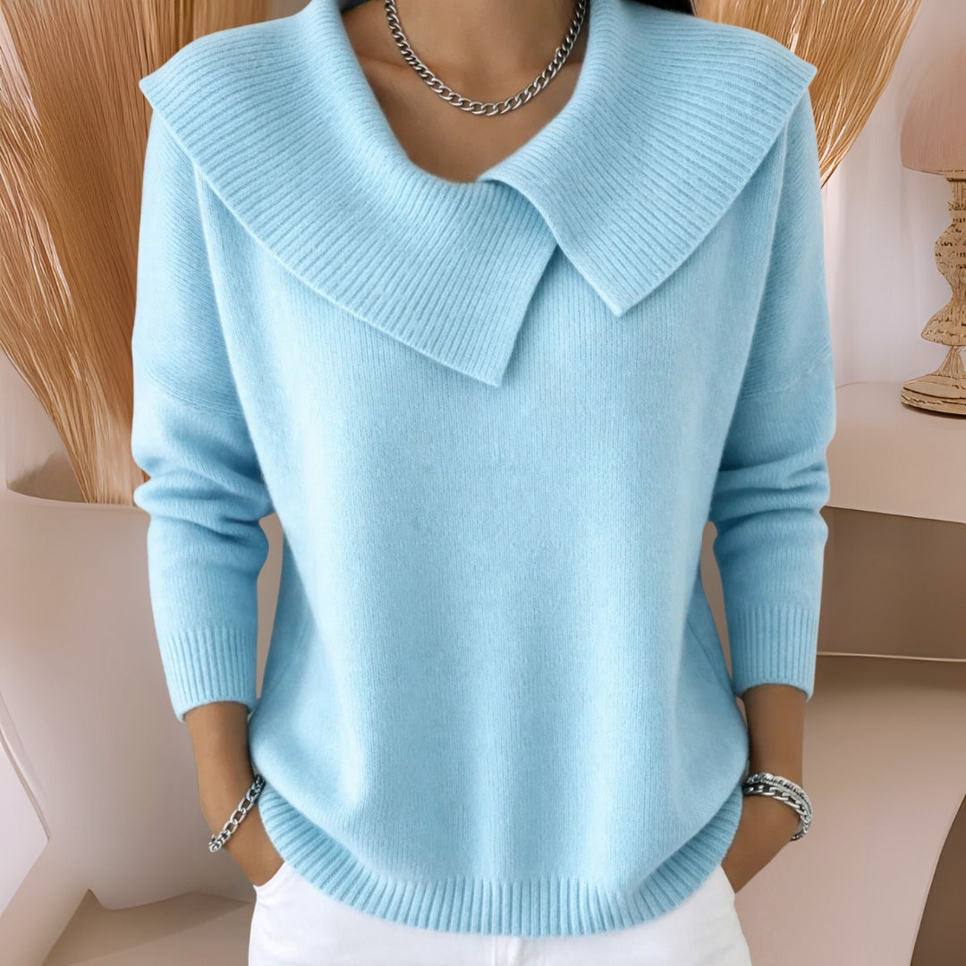 Denise | Knit Sweater with Soft Collar