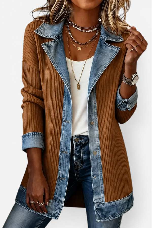 Sandra | Contrast Trim Cardigan
