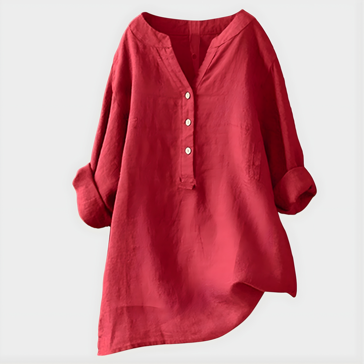 Barbara | Elegant V Neck Blouse