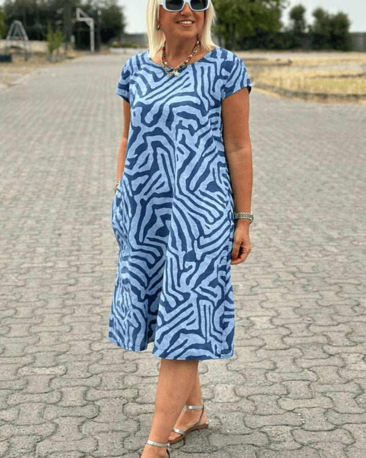 MEREDITH | ROUND NECK ELEGANT DRESS
