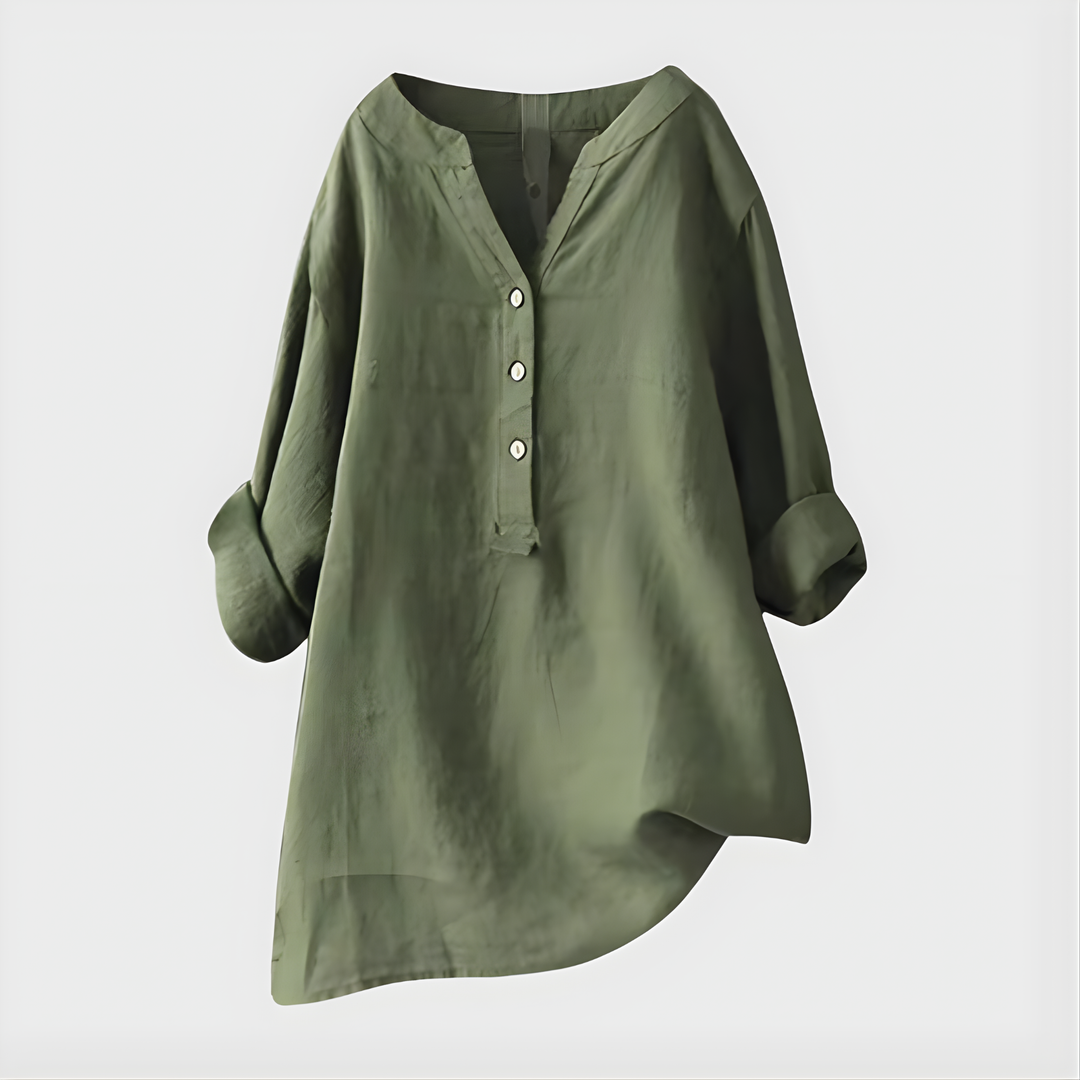 Barbara | Elegant V Neck Blouse