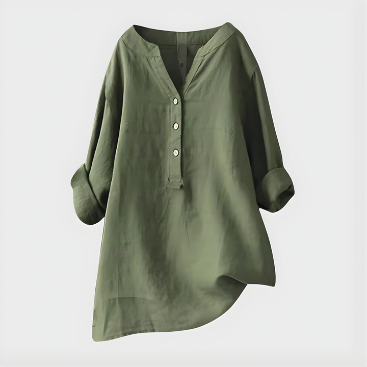 Barbara | Elegant V Neck Blouse
