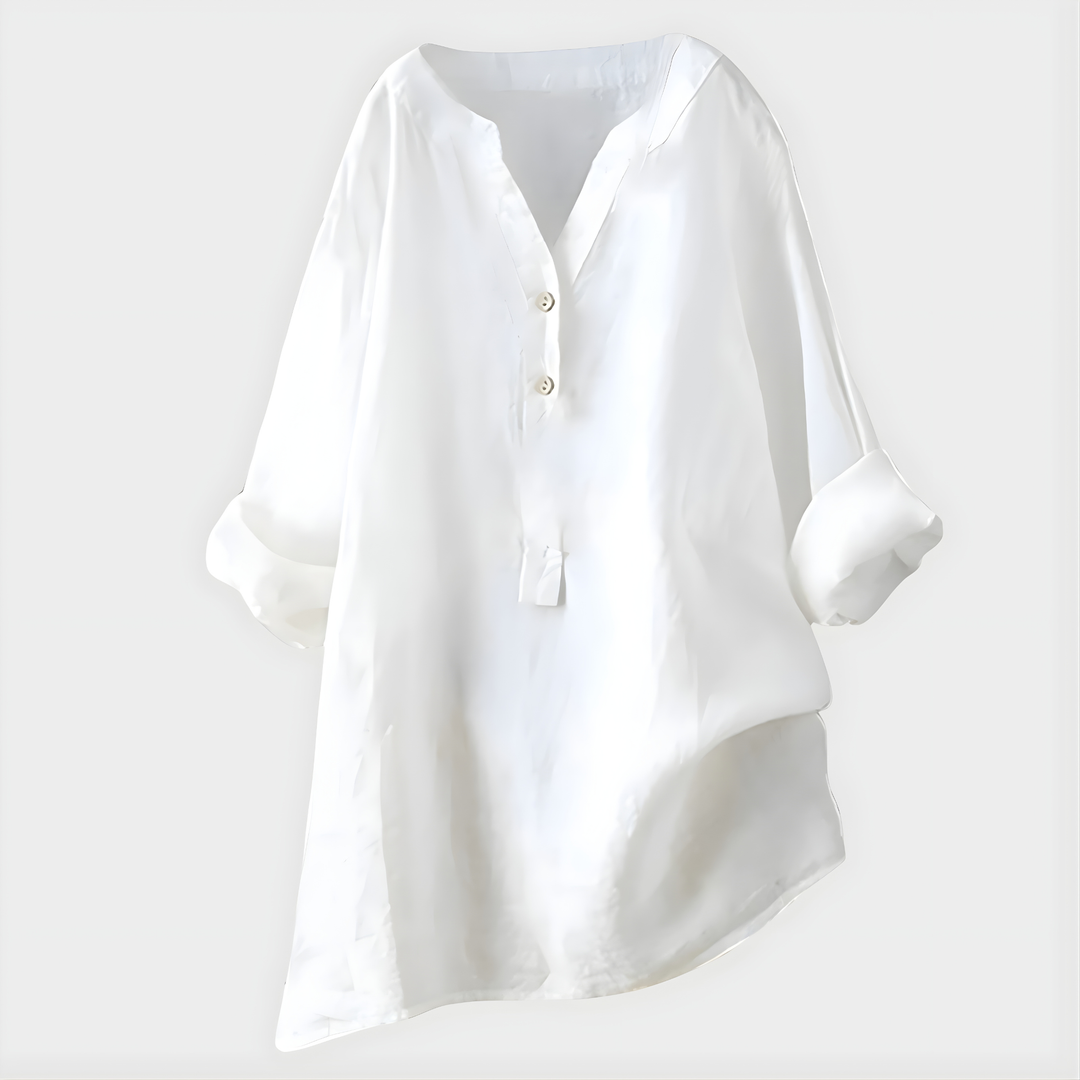 Barbara | Elegant V Neck Blouse