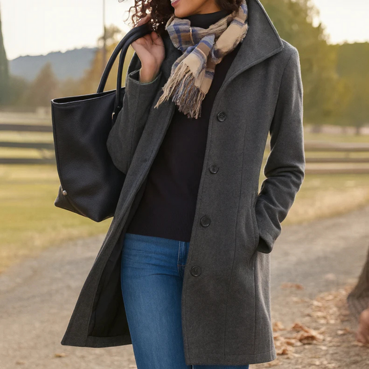 Louise | Classic Coat with Buttons