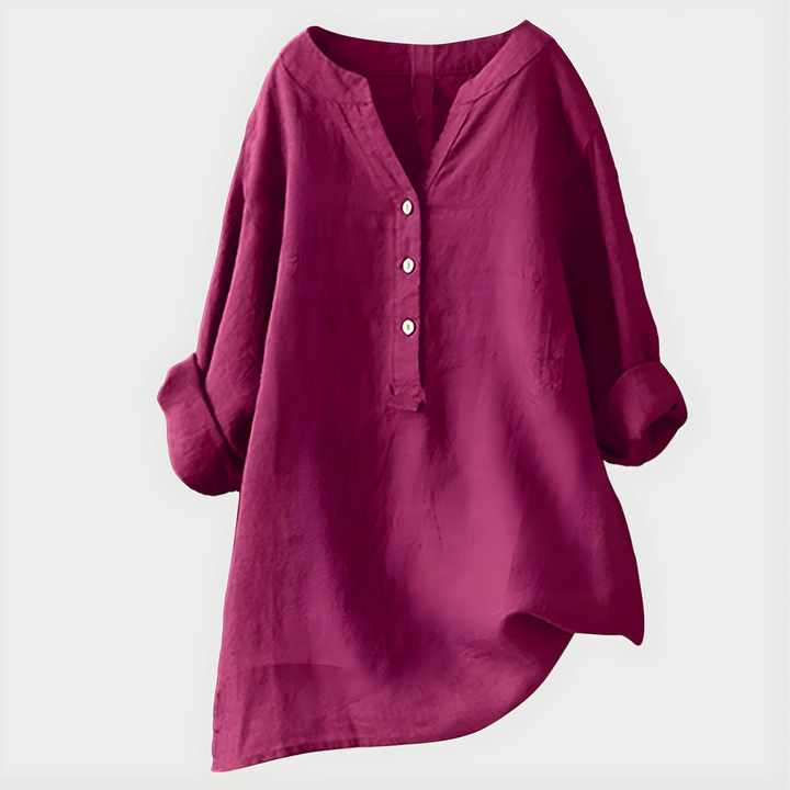 Barbara | Elegant V Neck Blouse