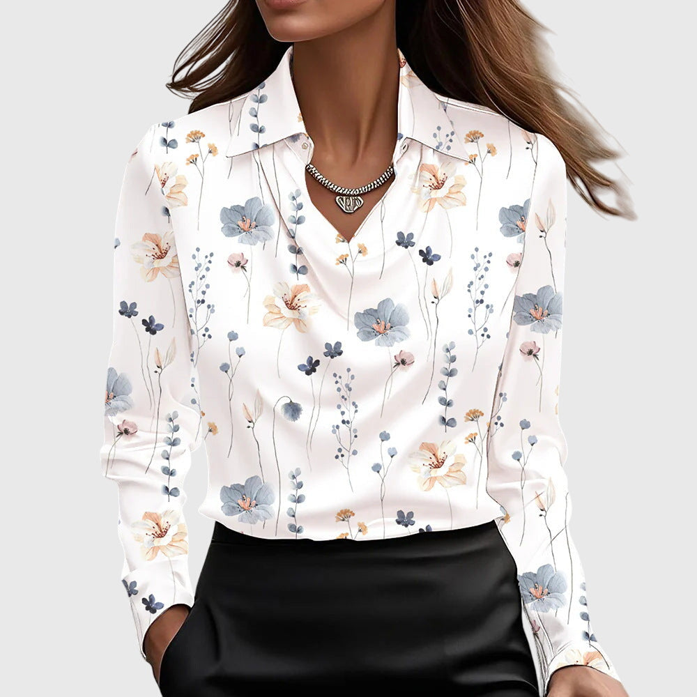 Nancy | Elegant Satin Blouse