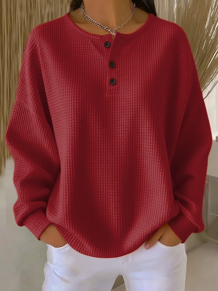Karen | Cozy Waffle Knit Henley