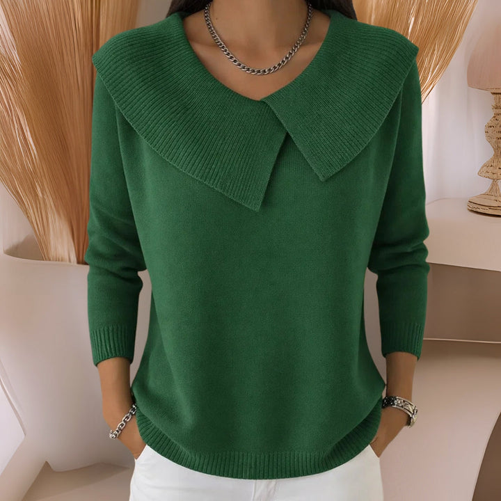 Denise | Knit Sweater with Soft Collar