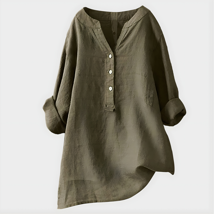 Barbara | Elegant V Neck Blouse