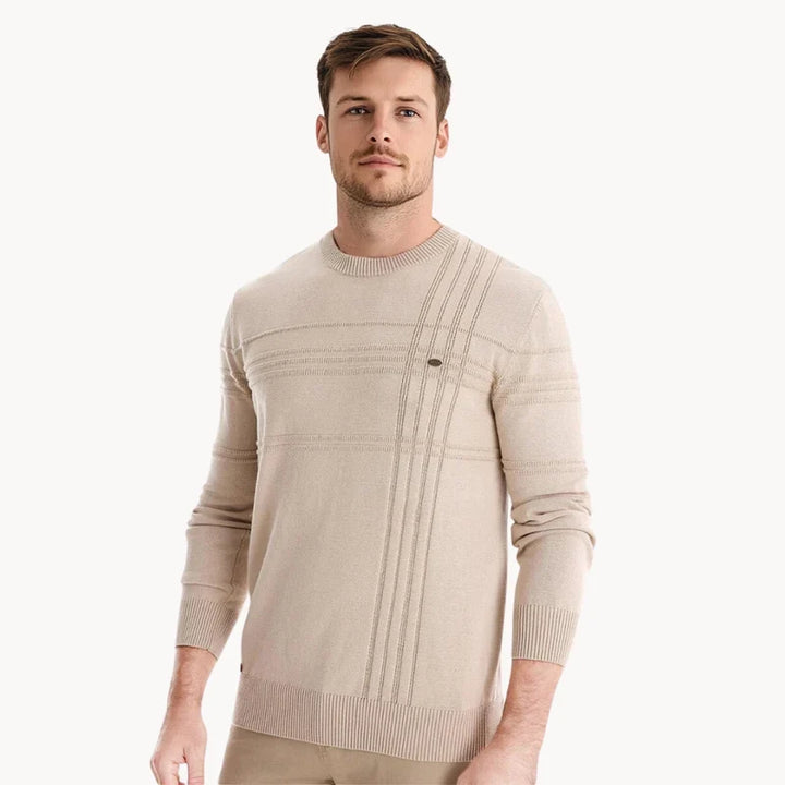 Dale | Textured Panel Crew Knit Jumper
