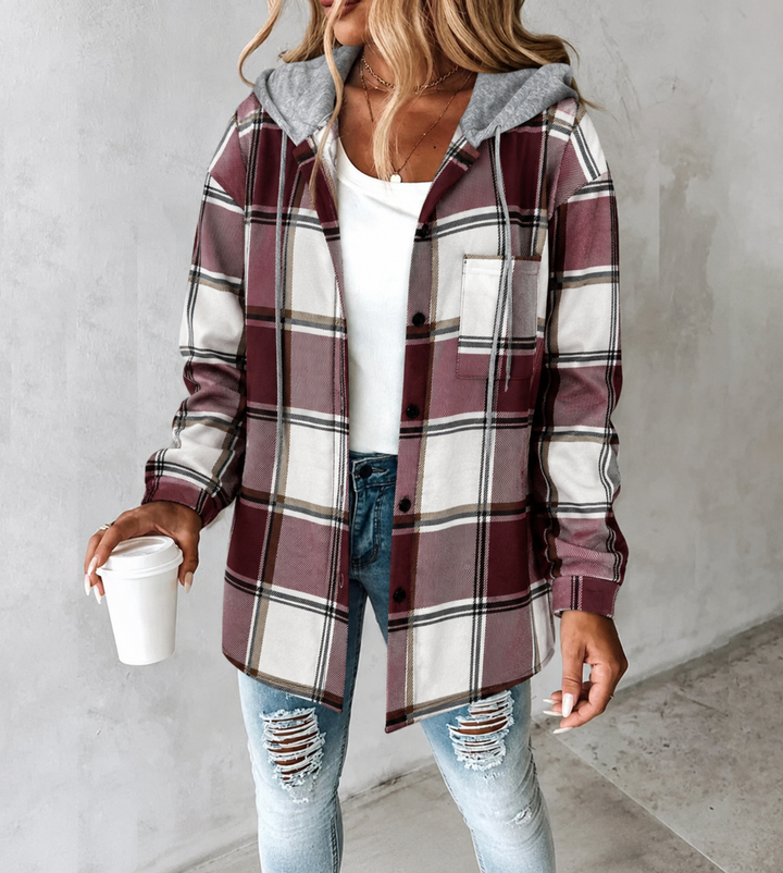 Karen | Checkered Lined Cardigan
