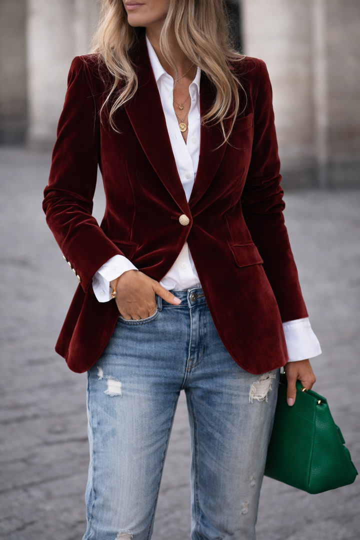 Debbie | Elegant Velvet Blazer