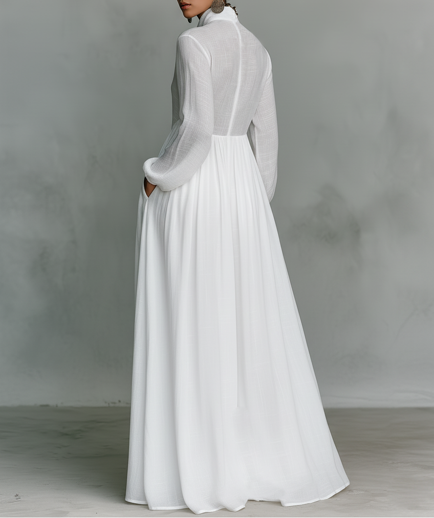 Anna - Elegant White Flowing Dress