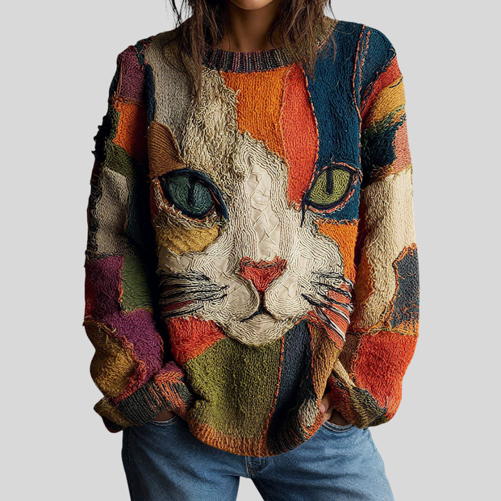 Sandra | Artistic Cat Statement Top