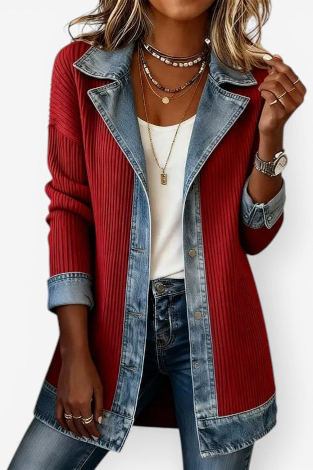 Sandra | Contrast Trim Cardigan