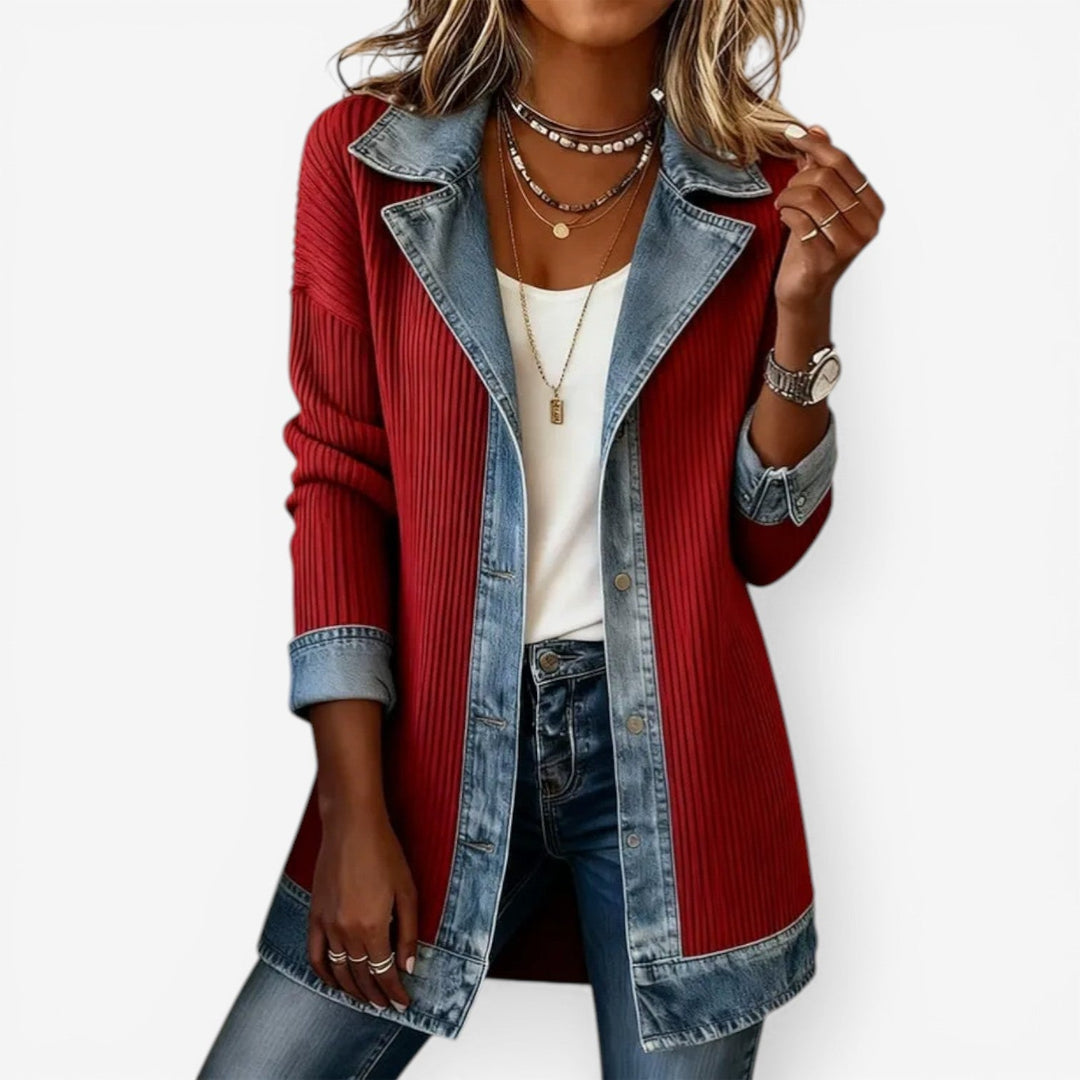 Darlene | Elegant Layered Collar Button Jacket