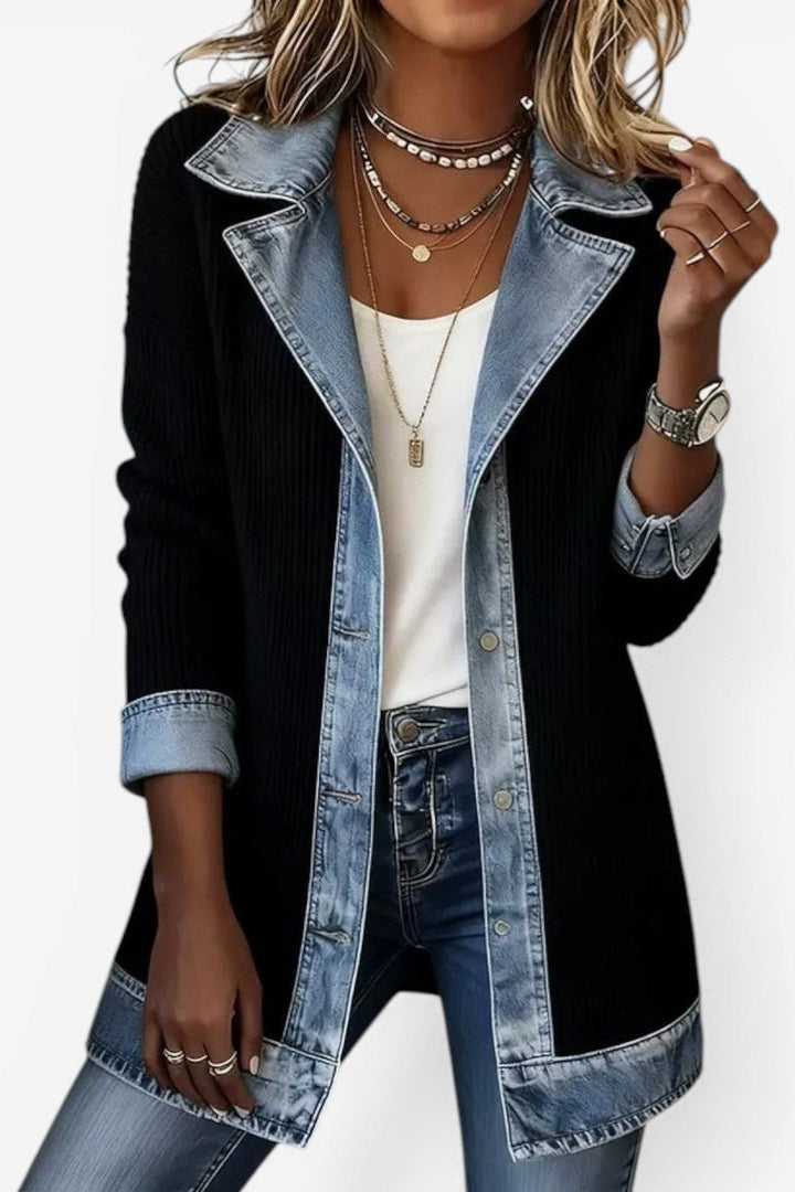 Sandra | Contrast Trim Cardigan