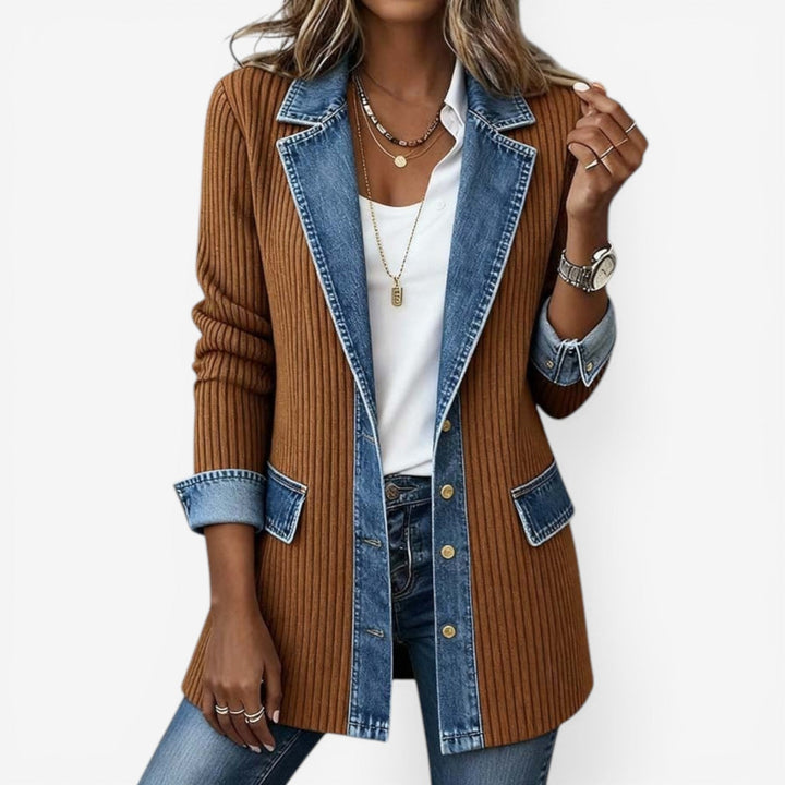 Darlene | Elegant Layered Collar Button Jacket