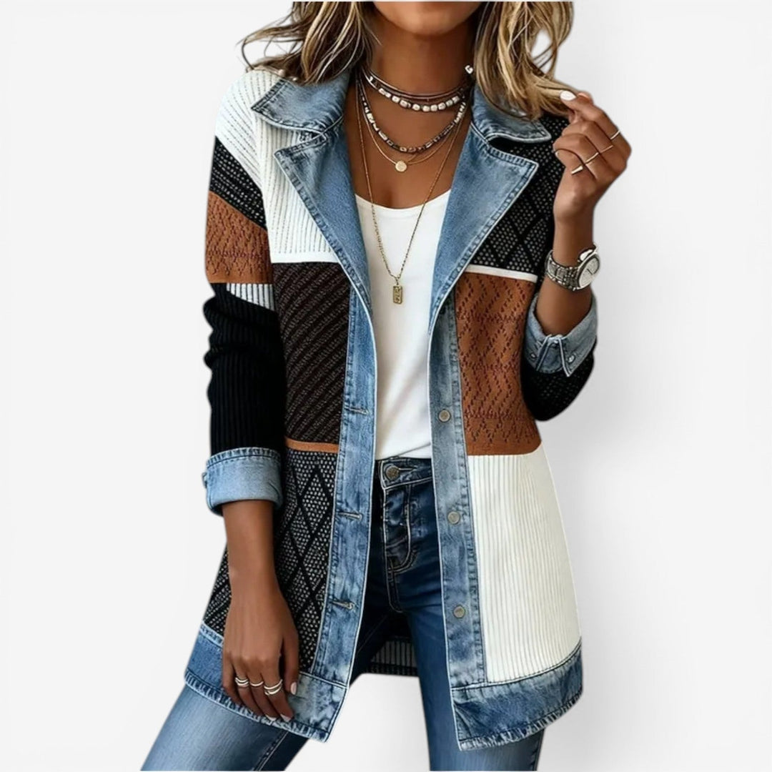 Darlene | Elegant Layered Collar Button Jacket