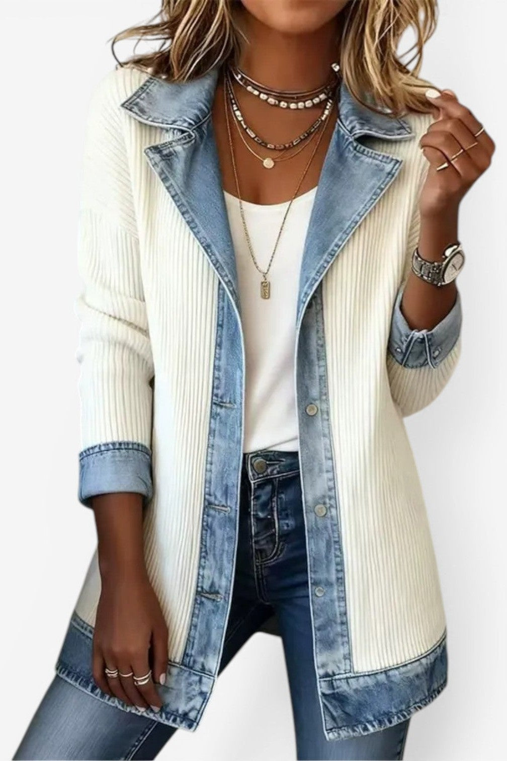 Sandra | Contrast Trim Cardigan