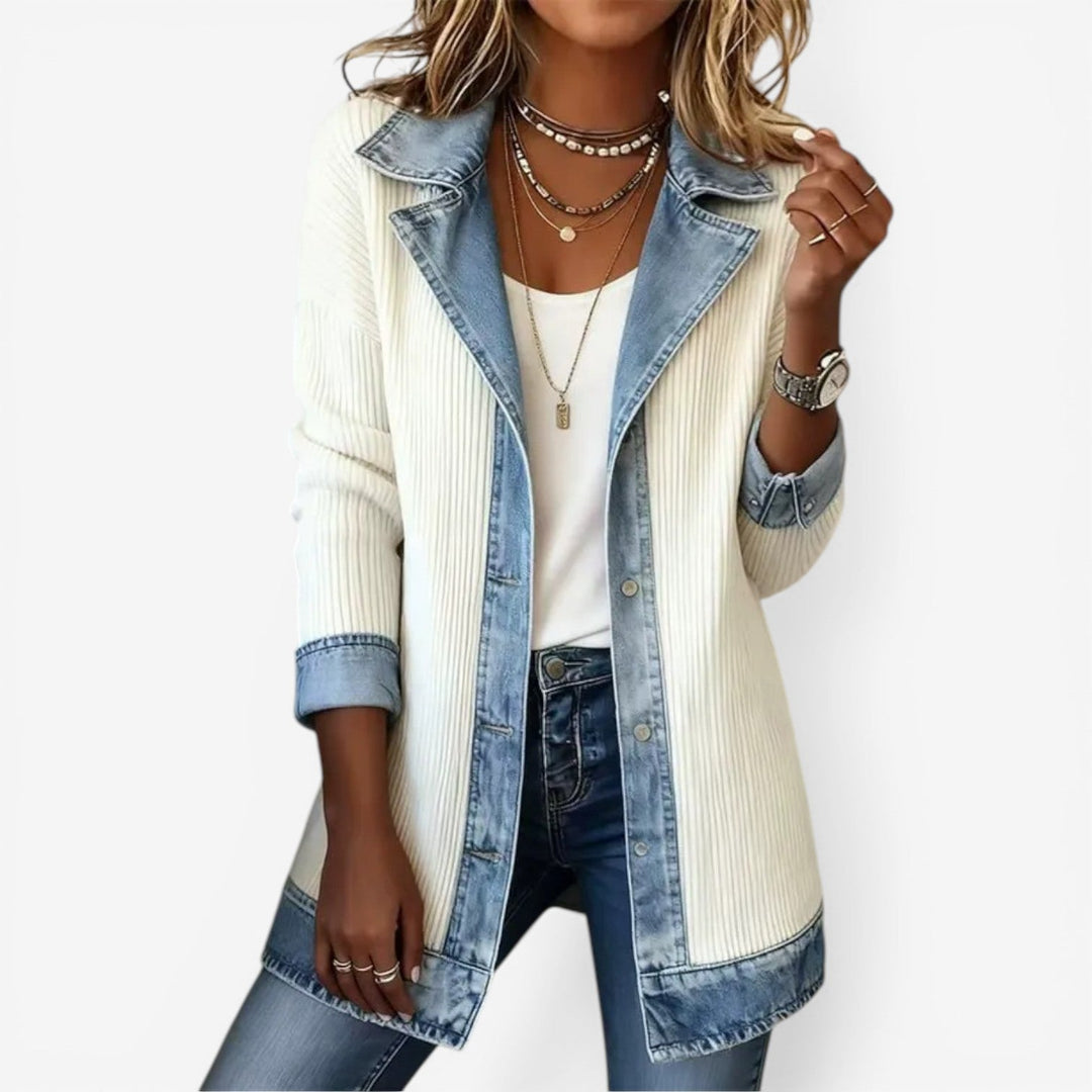 Darlene | Elegant Layered Collar Button Jacket