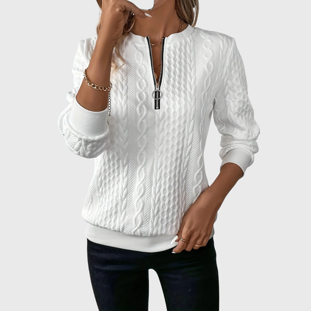 Donna | Knitted Sweater with Zipper