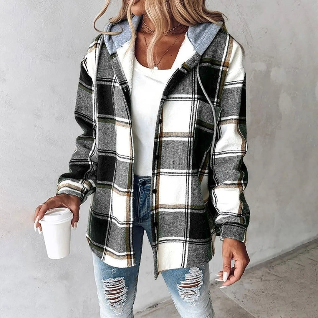 Karen | Checkered Lined Cardigan