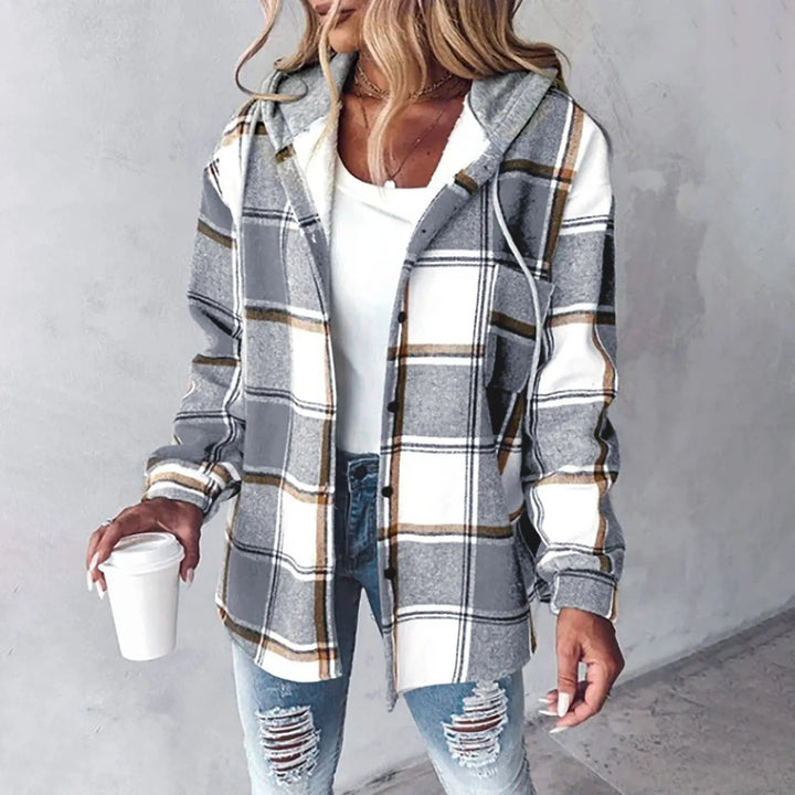 Karen | Checkered Lined Cardigan