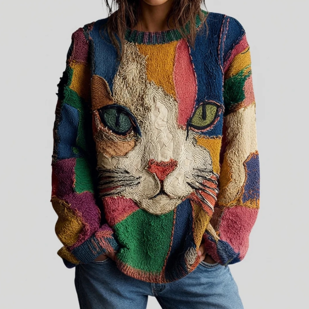 Sandra | Artistic Cat Statement Top