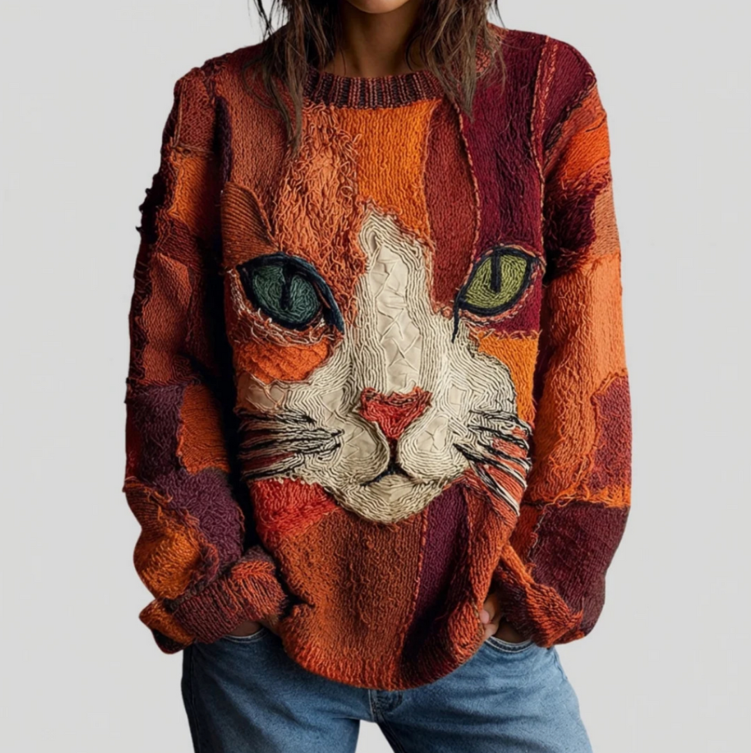 Sandra | Artistic Cat Statement Top