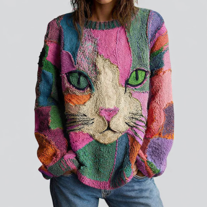 Sandra | Artistic Cat Statement Top