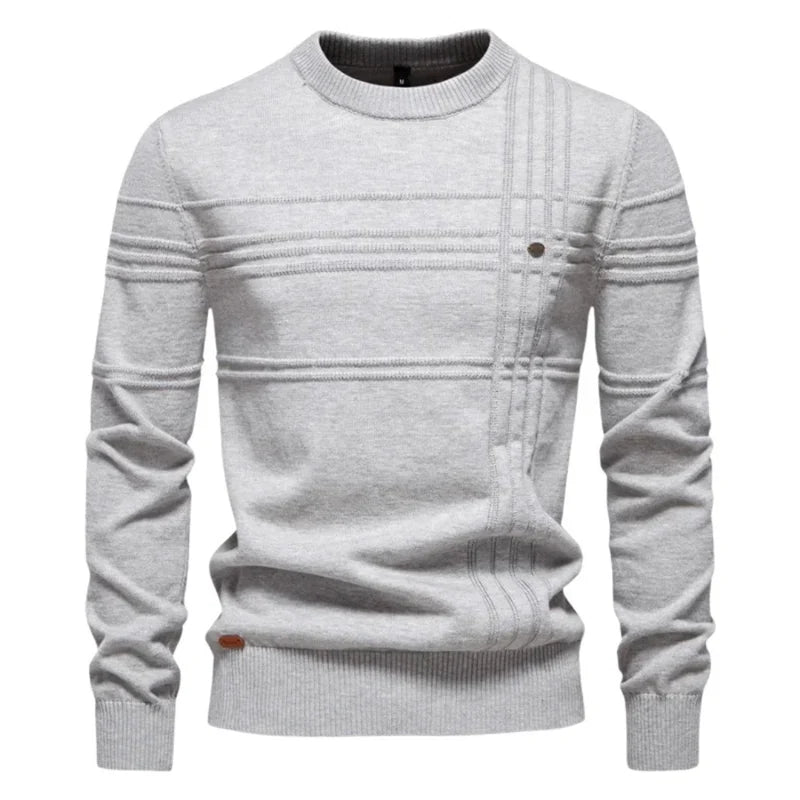 Dale | Textured Panel Crew Knit Jumper