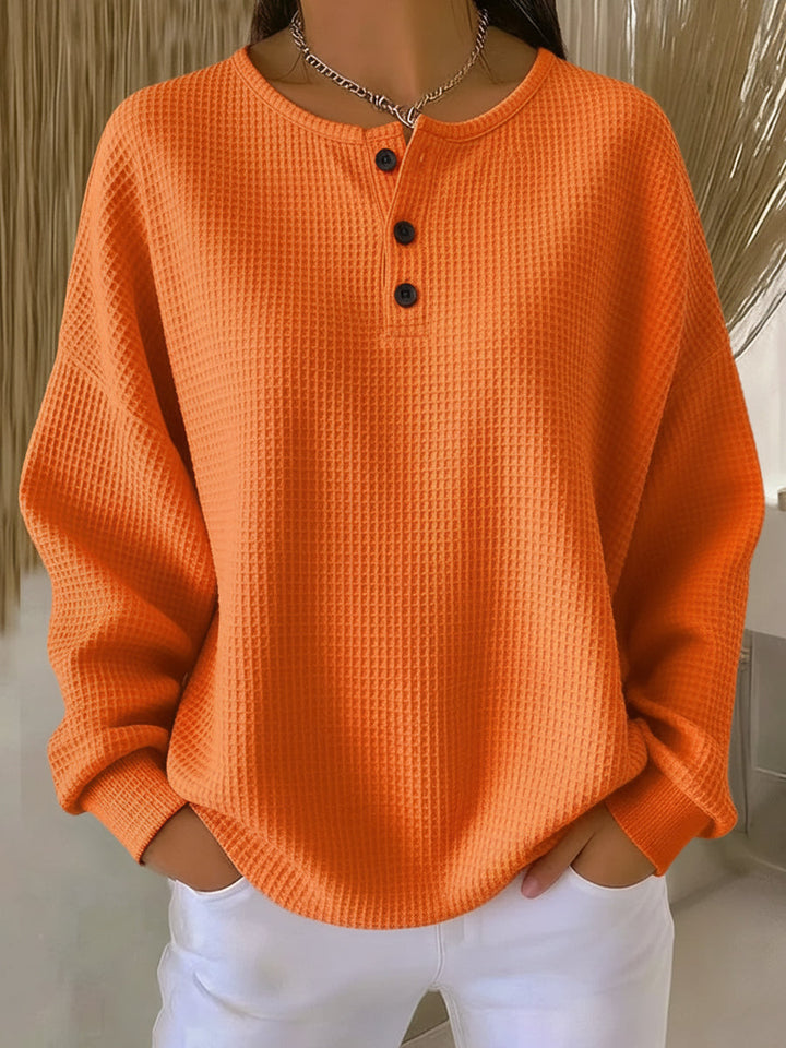 Karen | Cozy Waffle Knit Henley