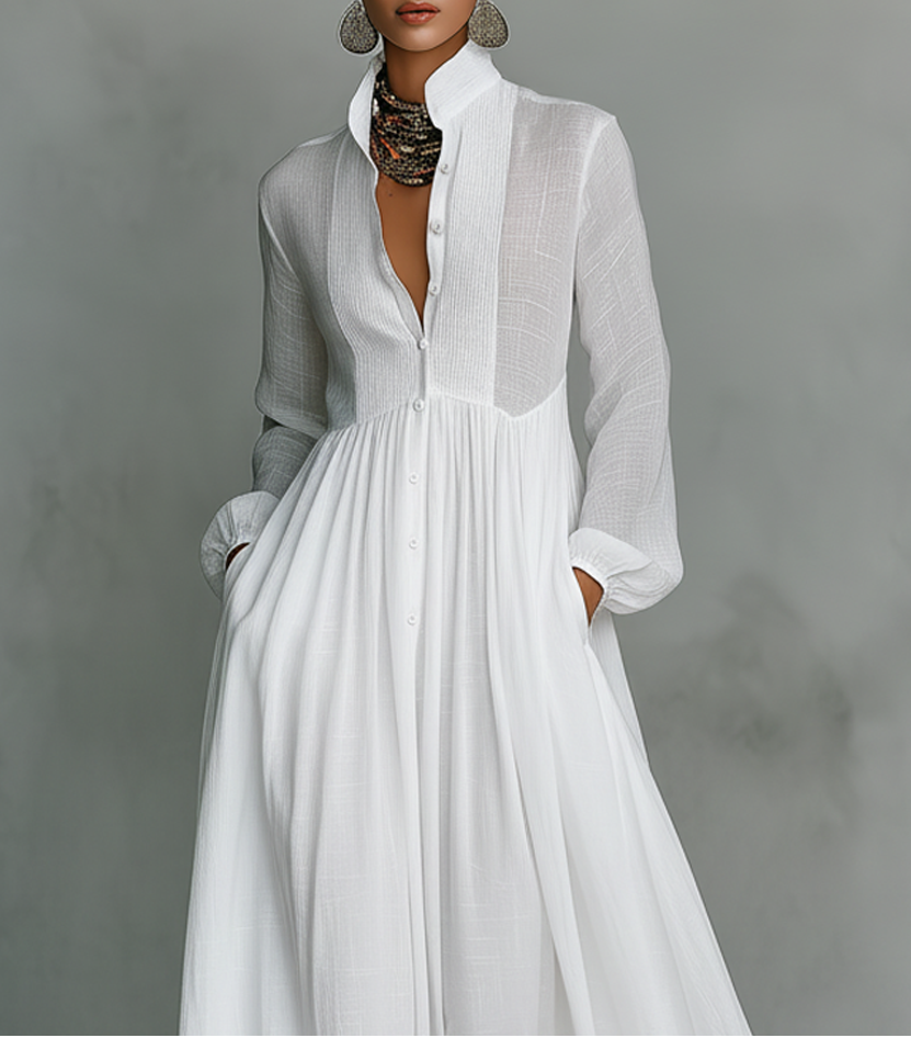 Anna - Elegant White Flowing Dress