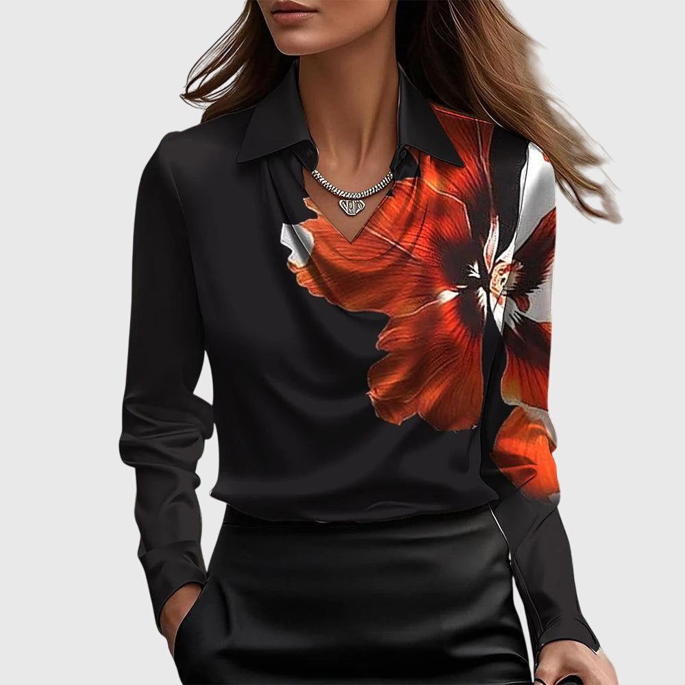 Nancy | Elegant Satin Blouse