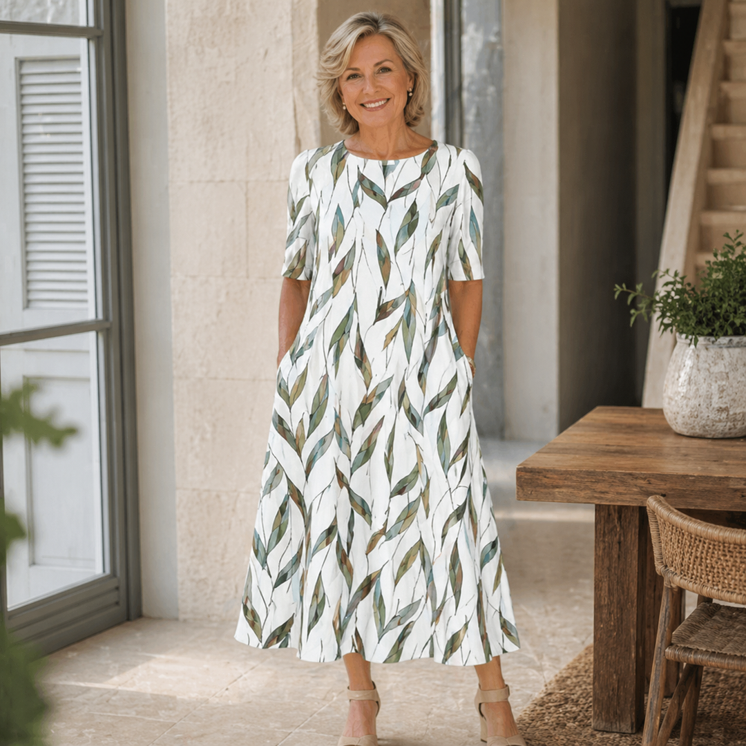 Monette  | Effortless Floral Midi Dress