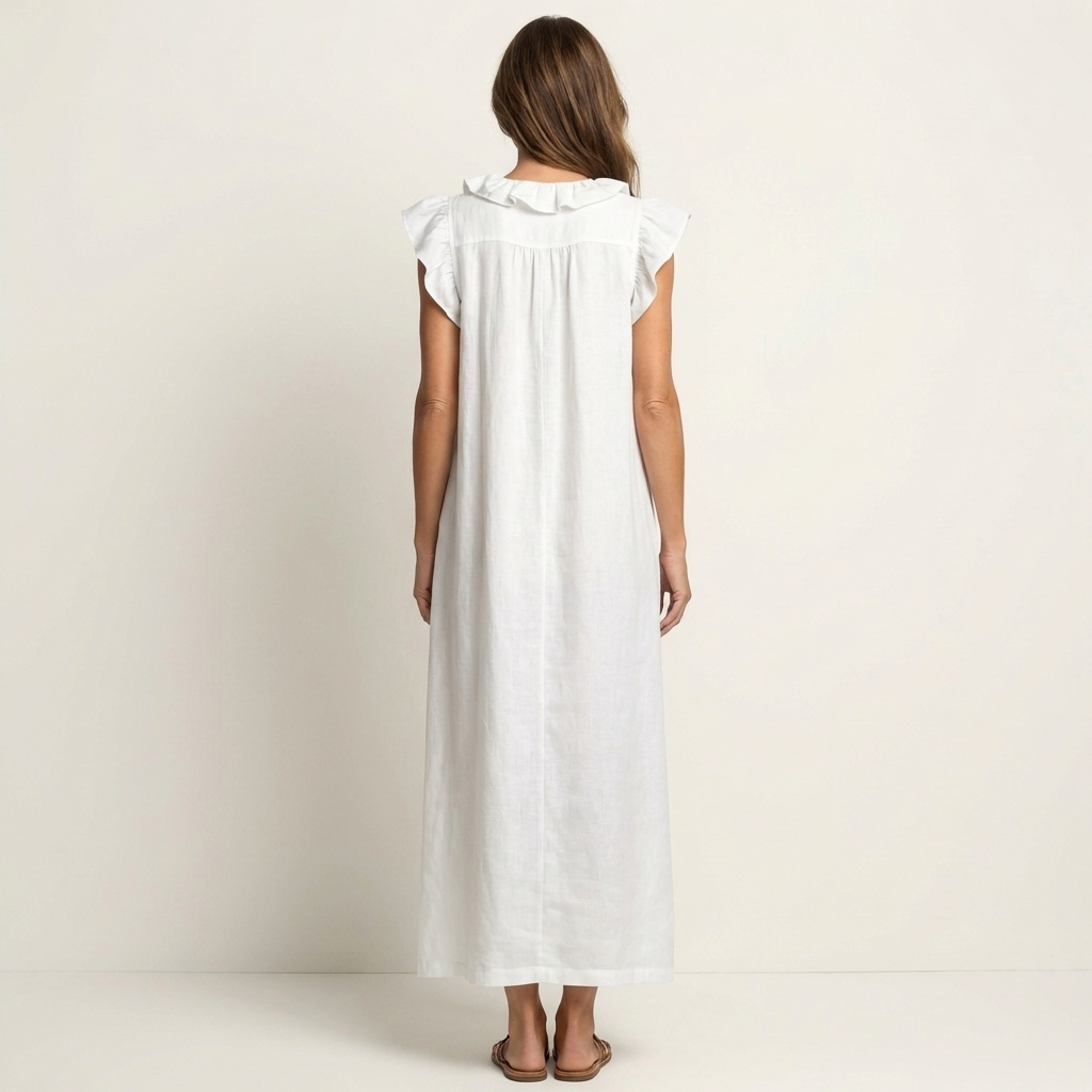 Donna | Ruffle V-Neck Maxi Dress