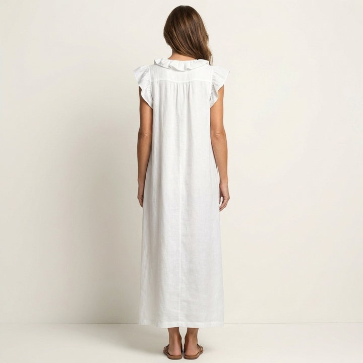 Donna | Ruffle V-Neck Maxi Dress