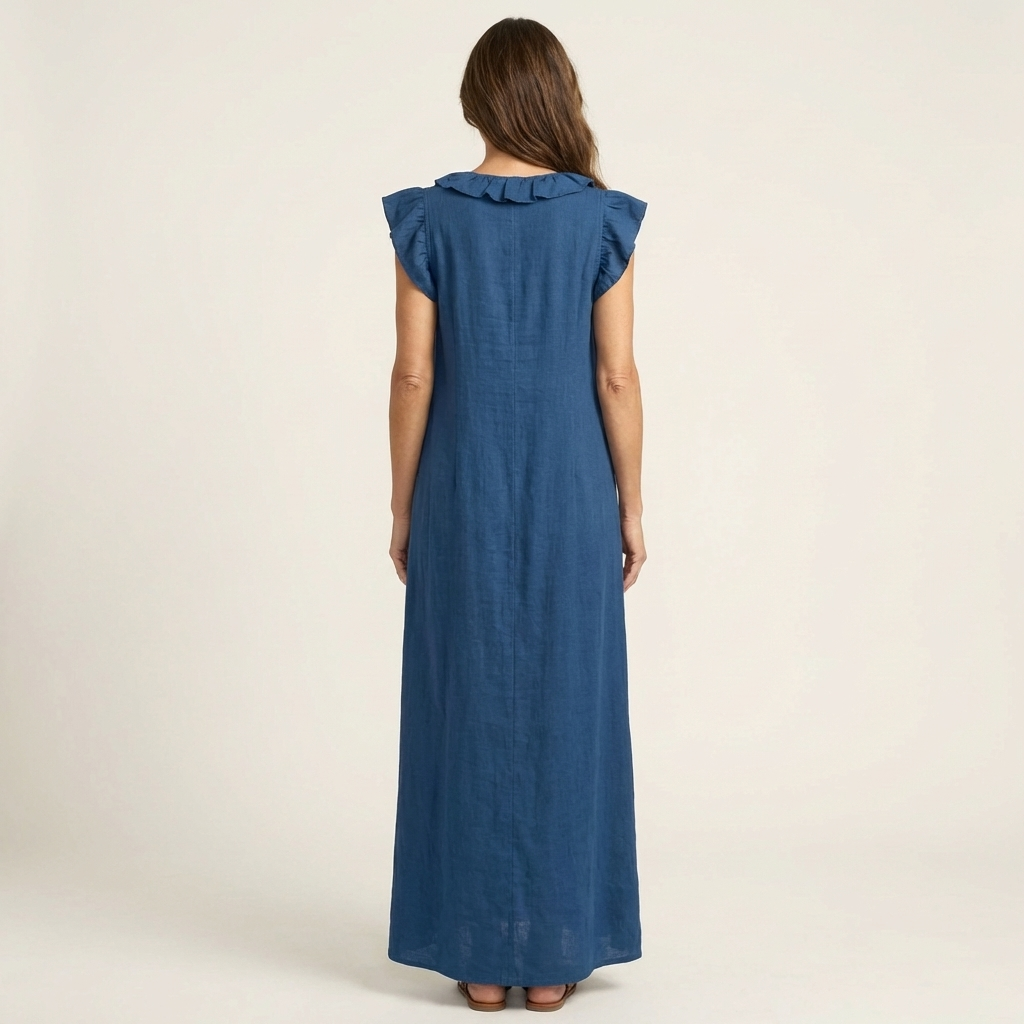 Donna | Ruffle V-Neck Maxi Dress