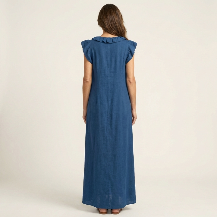 Donna | Ruffle V-Neck Maxi Dress