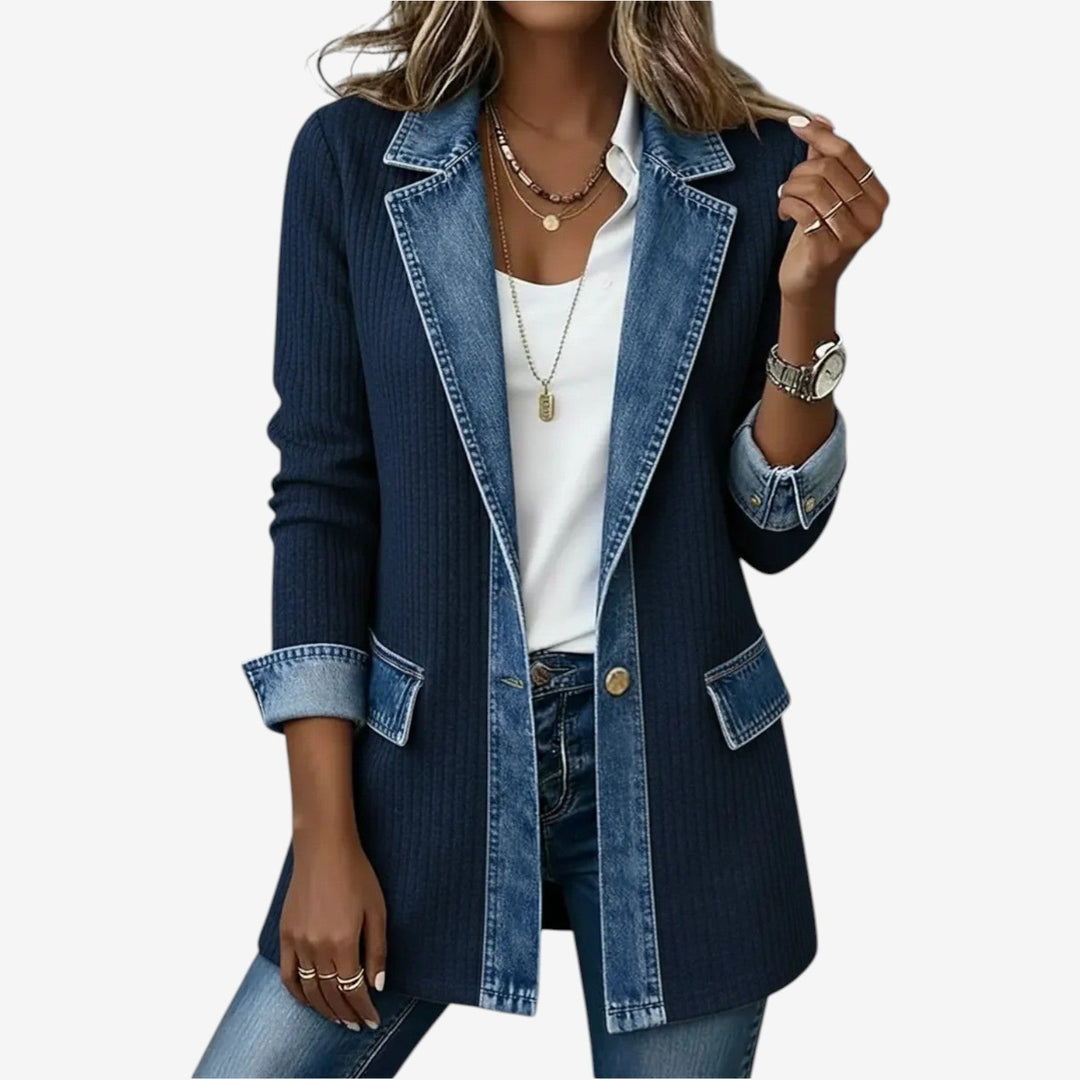 Darlene | Elegant Layered Collar Button Jacket