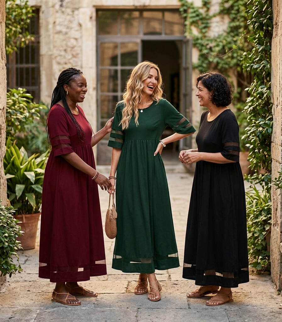 Susan | Flattering Tummy-Smoothing Midi Dress