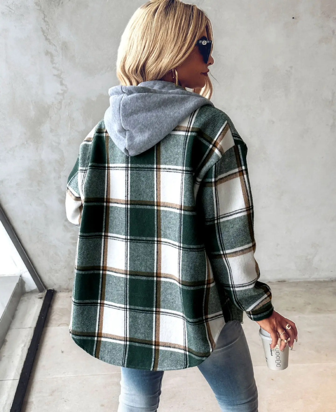 Karen | Checkered Lined Cardigan