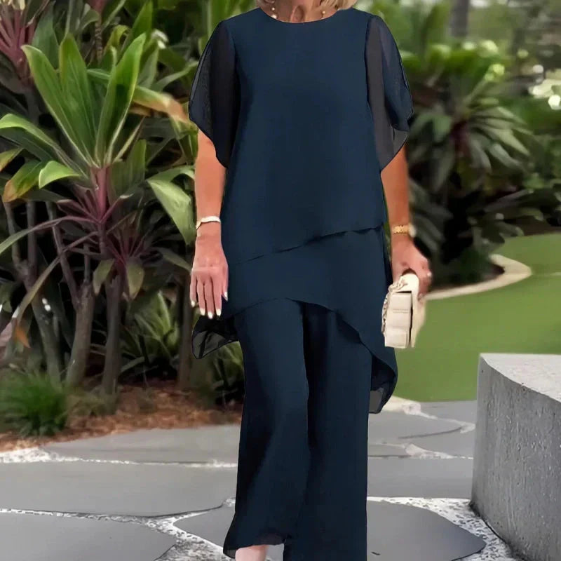 Doreen | Elegant Asymmetrical Two Piece Set