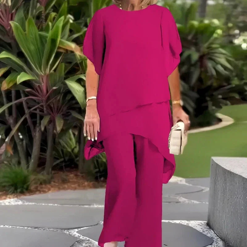 Doreen | Elegant Asymmetrical Two Piece Set